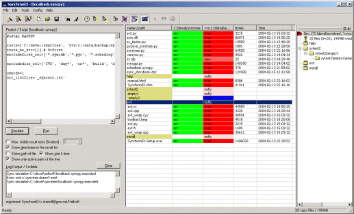 Screenshot of SynchronEX Backup & FTP